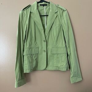 Theory Green Blazer Size 6